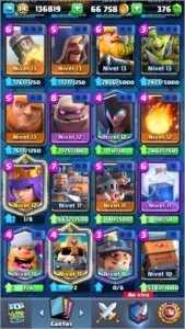 Clash Royale CV 14 Campeão Rainha Arqueira e Rei Esqueleto