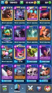 Clash Royale CV 14 Campeão Rainha Arqueira e Rei Esqueleto