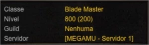 Conta MEGAMU - MU Online
