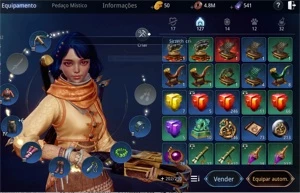 VENDE SE CONTA LVL 65 SERVIDOR SA 93 COM COURO EPICO - MIR4