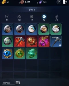 VENDE SE CONTA LVL 65 SERVIDOR SA 93 COM COURO EPICO - MIR4