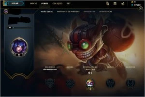 CONTAS UNRAKED LEAGUE OF LEGENDS LOL