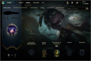 CONTAS UNRAKED LEAGUE OF LEGENDS LOL