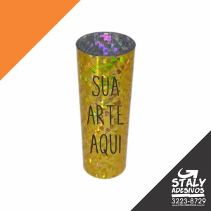 Long Drink Mosaico Dourado - Artesanato e Personalizados
