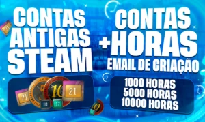 Conta 2K Horas 10 Jogos Contas Cs2 2000 + Horas / Medalhas 5 - Counter Strike