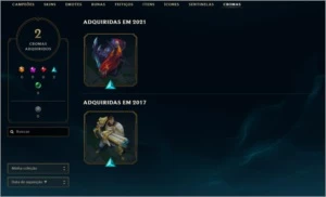 Conta lol TODOS compeões, lvl. 227, 116 skins habilitadas - League of Legends