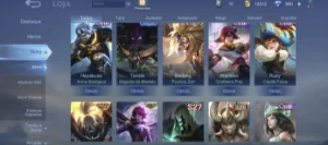 Conta Mobile Legends Com 158 Skins E 900 Diamantes