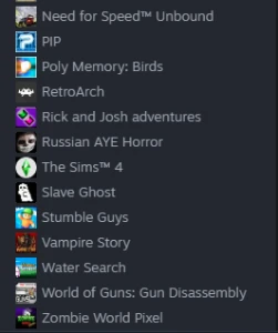 Conta steam com vários jogos (descrição)