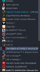 Conta steam com vários jogos (descrição)