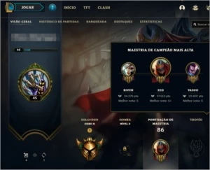 Conta de lol no platina - League of Legends