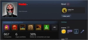 Conta Steam: Lv 17, 68 Jogos, CS:GO, Rust, Arma II, Etc...