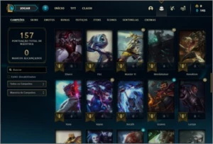 Conta prata 2 com 18 skins e 61 champs ( MAIN MID / JG ) - League of Legends LOL