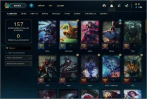 Conta prata 2 com 18 skins e 61 champs ( MAIN MID / JG ) - League of Legends LOL