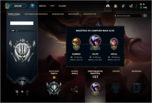 Conta prata 2 com 18 skins e 61 champs ( MAIN MID / JG ) - League of Legends LOL