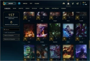 Conta prata 2 com 18 skins e 61 champs ( MAIN MID / JG ) - League of Legends LOL
