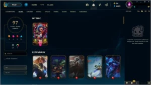 CONTA LOL PLATINA 4/108 CHAMPS/ 97 SKINS/ SKINS NA DESCRIÇÃO - League of Legends