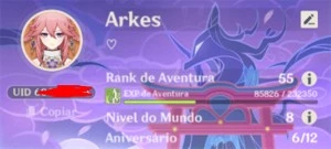 CONTA AR 55 + 12 PERSONAGENS T5 + 3 CONSTELAÇOES T5 + 5 ARMA - Genshin Impact