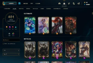 Conta de LOL / 10 anos / Muitas skins / Poucas ranqueadas - League of Legends