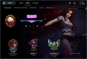 Conta League of Legends 150skin MMR Diamante 2 LOL