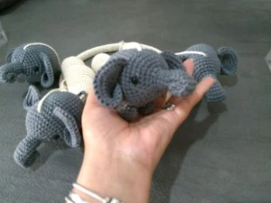 Mobile de Croche Elefante e Nuvem - Artesanato e Personalizados