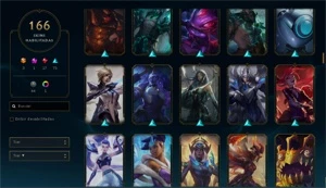 Conta LV 289 / 142 champs, 166 skins(17 lend, 3 ult, 1 mit) - League of Legends LOL