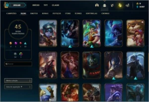 CONTA DE LOL PLATINA 4 / LEVEL 163 VARIAS SKINS - League of Legends