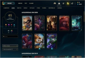 CONTA DE LOL PLATINA 4 / LEVEL 163 VARIAS SKINS - League of Legends