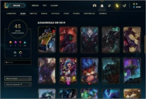 CONTA DE LOL PLATINA 4 / LEVEL 163 VARIAS SKINS - League of Legends