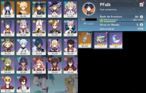GENSHIN IMPACT Conta com Andarilho + Yelan + Reminiscências