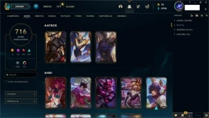 Conta - Diamante 3 - 716 Skins - League of Legends LOL