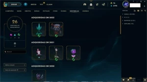 Conta - Diamante 3 - 716 Skins - League of Legends LOL