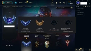 Conta - Diamante 3 - 716 Skins - League of Legends LOL