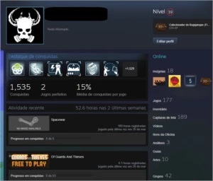 Vendo conta steam com 177 jogo lvl 19
