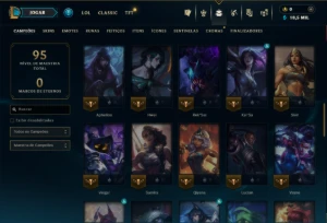 Ouro 3 com 60 Champs e 45 Skins - League of Legends LOL
