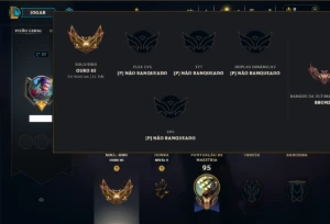 Ouro 3 com 60 Champs e 45 Skins - League of Legends LOL