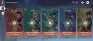 Vendo conta genshin ar35 com quatro 5* e uma arma 5* - Genshin Impact