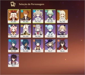 Conta AR42 - Klee e Childe, vários personagens e armas 4* - Genshin Impact