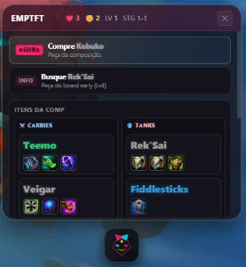 EMPTFT | Assistente & Autobuy TFT Set 18 Oficial - League of Legends LOL