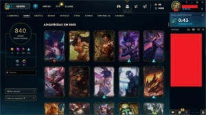 Conta Rara Lol 840 skins - League of Legends
