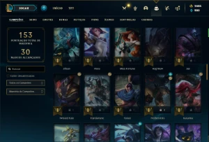 Conta platina 4 com 80 Champs e 32 Skins + 1600 RP - League of Legends LOL