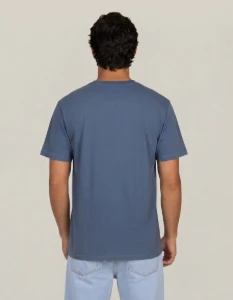 Camiseta Azul Índigo Selo - Artesanato e Personalizados