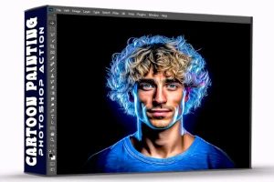 Ações do Photoshop para pintura de desenhos animados - Serviços Digitais