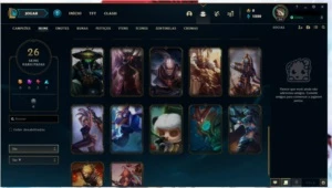 Conta Prata 2, Com 76 campeões e 26 skins e passe do evento. - League of Legends LOL