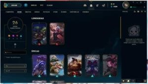 Conta Prata 2, Com 76 campeões e 26 skins e passe do evento. - League of Legends LOL