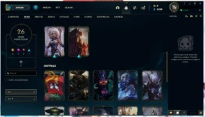 Conta Prata 2, Com 76 campeões e 26 skins e passe do evento. - League of Legends LOL