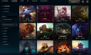 Bronze 4 com 140 Champs e 68 Skins + 650 RP - League of Legends LOL