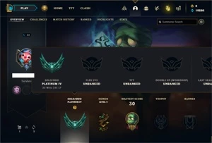 Conta Platina 4 Com 20 Champs e 1 Skin ( No servidor N.A ) - League of Legends LOL