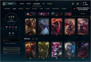 Conta LOL Gold II Muitas Skins - League of Legends