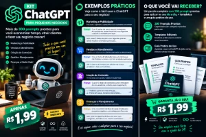 Kit ChatGPT para Pequenos Negócios — 300 Prompts Prontos - Inteligência Artificial