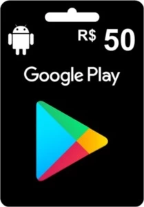 CARTÃO/GIFT CARD CRÉDITO R$ GOOGLE PLAY - R$ 50